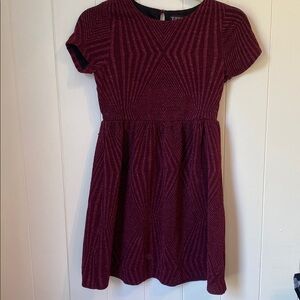 Trixxi Kids Casual Dress in Burgundy